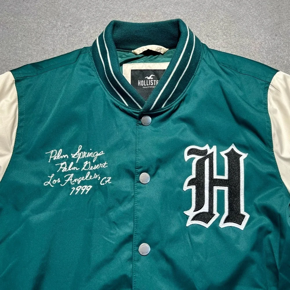 Hollister Palm Desert Panthers Varsity Bomber Jacket Green Small